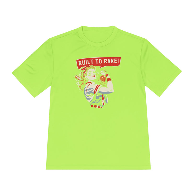 Built To Rake Softball Dry Fit Tee - Rake Baseball Company - RAKE BASEBALL | BASEBALL T-SHIRT | BASEBALL CLOTHING | GOOD VIBES ONLY