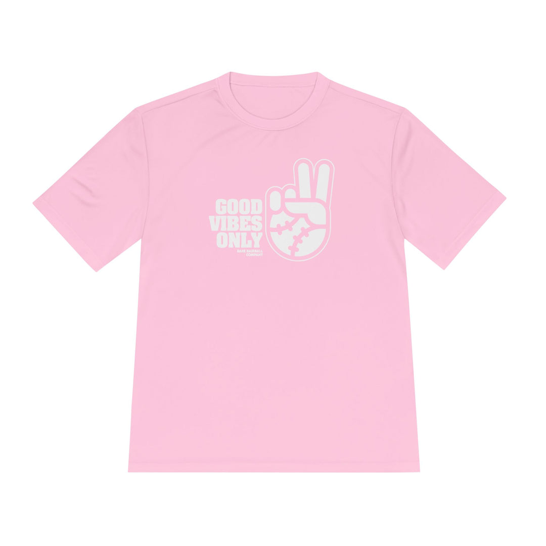 Good Vibes Only Dry Fit Tee - Rake Baseball Company - RAKE BASEBALL | BASEBALL T-SHIRT | BASEBALL CLOTHING | GOOD VIBES ONLY