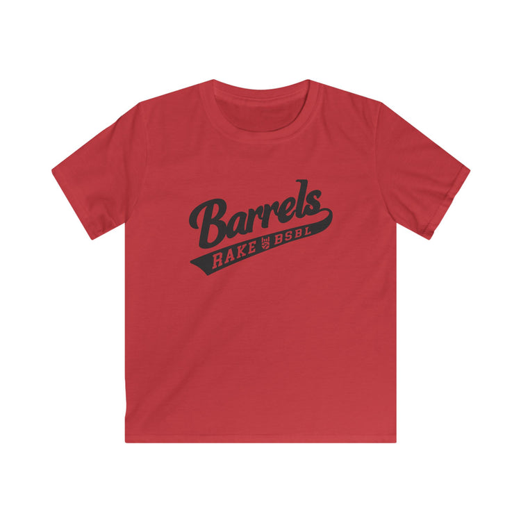 Kids Barrels Tee - Rake Baseball Company - RAKE BASEBALL | BASEBALL T-SHIRT | BASEBALL CLOTHING | GOOD VIBES ONLY