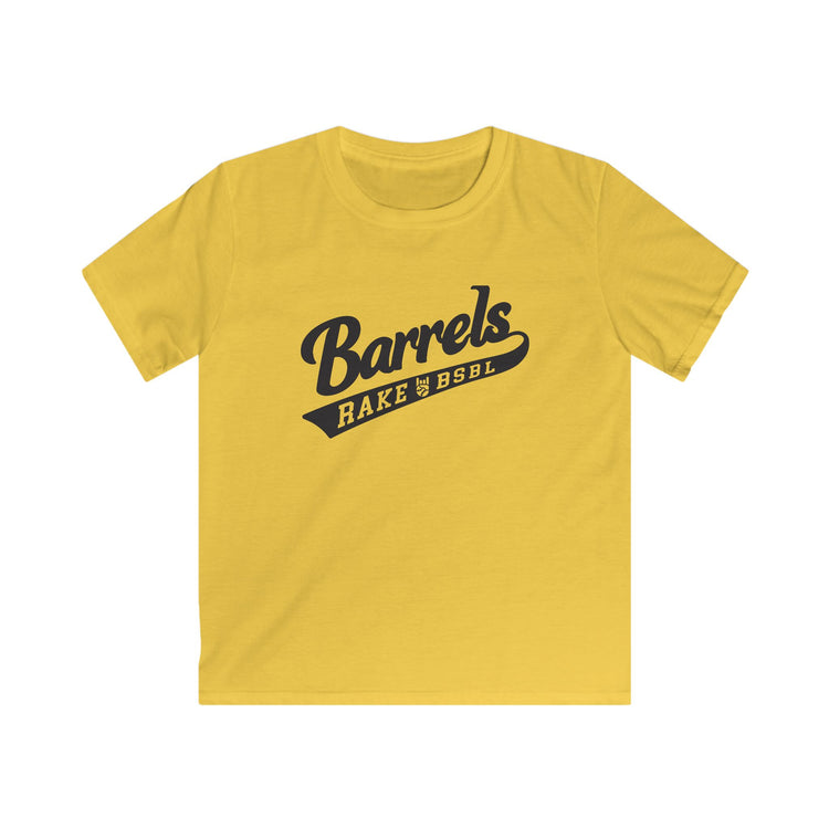 Kids Barrels Tee - Rake Baseball Company - RAKE BASEBALL | BASEBALL T-SHIRT | BASEBALL CLOTHING | GOOD VIBES ONLY