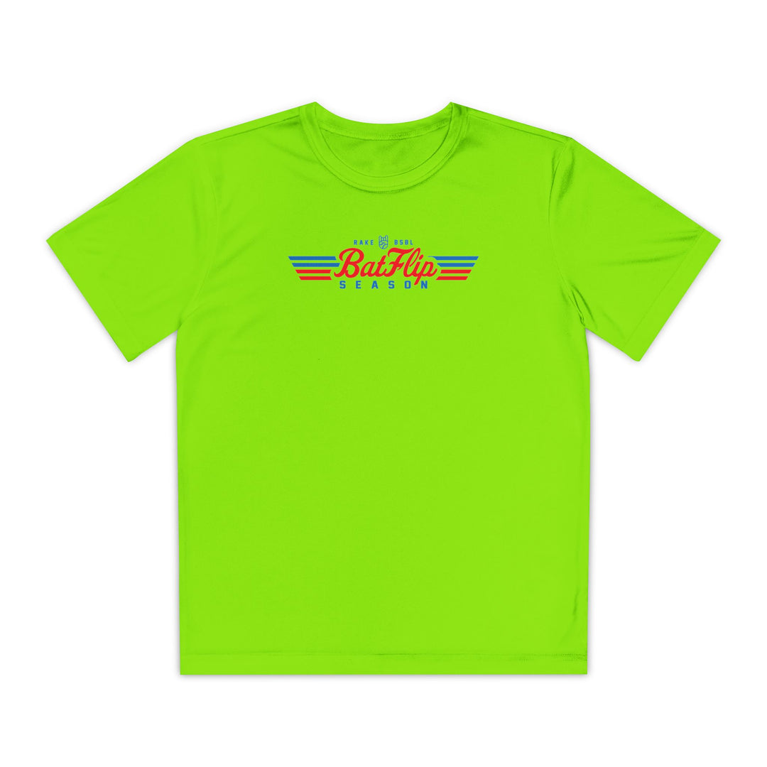 Kids Bat Flip Season Dry Fit Tee
