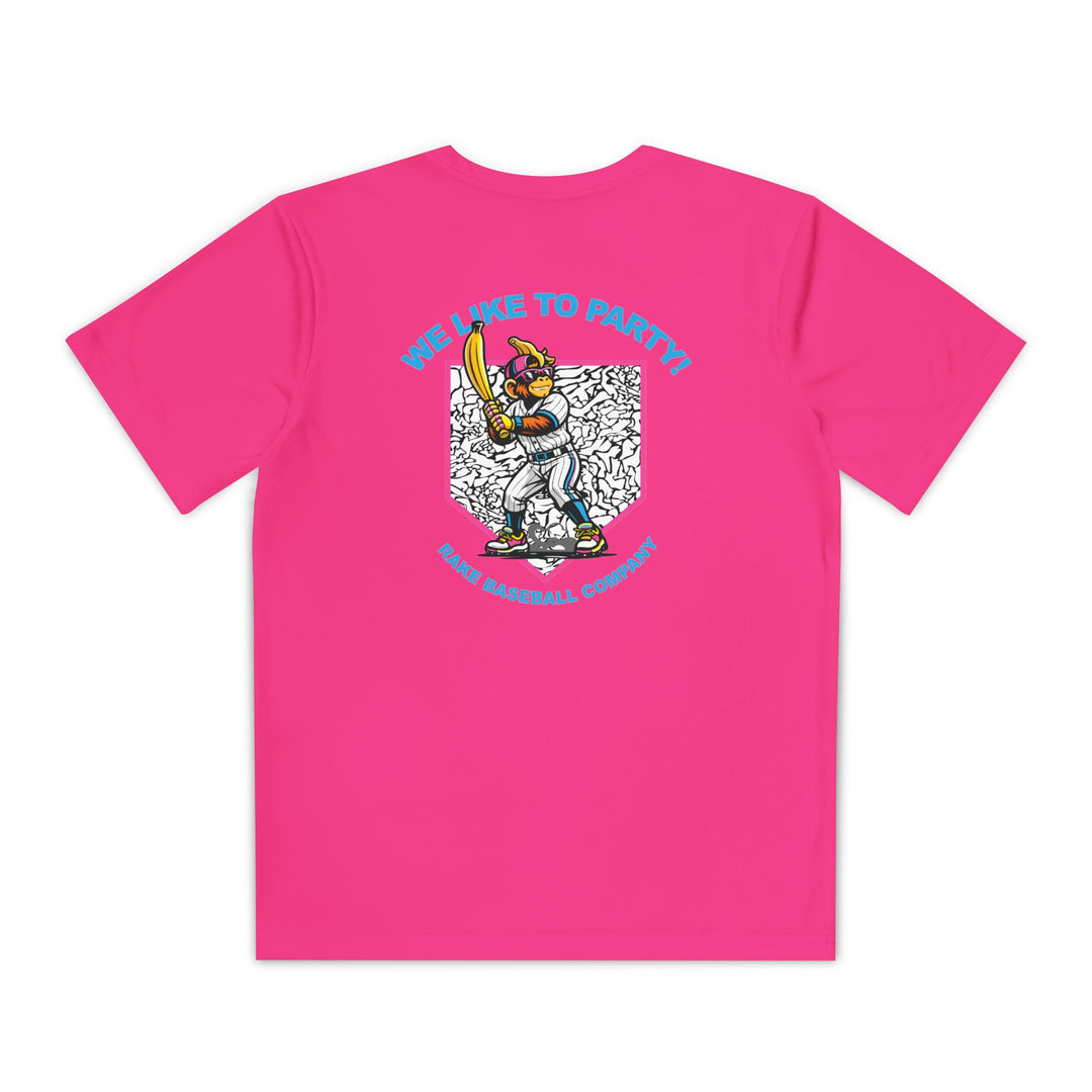 Kids Party Animals Inspired Dry Fit Tee - Rake Baseball Company - RAKE BASEBALL | BASEBALL T-SHIRT | BASEBALL CLOTHING | GOOD VIBES ONLY
