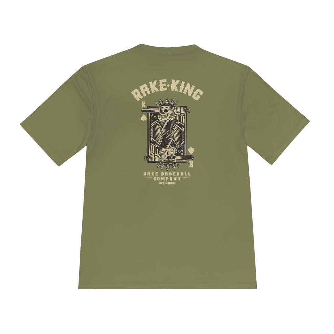 Rake King Dry Fit Tee - Rake Baseball Company - RAKE BASEBALL | BASEBALL T-SHIRT | BASEBALL CLOTHING | GOOD VIBES ONLY