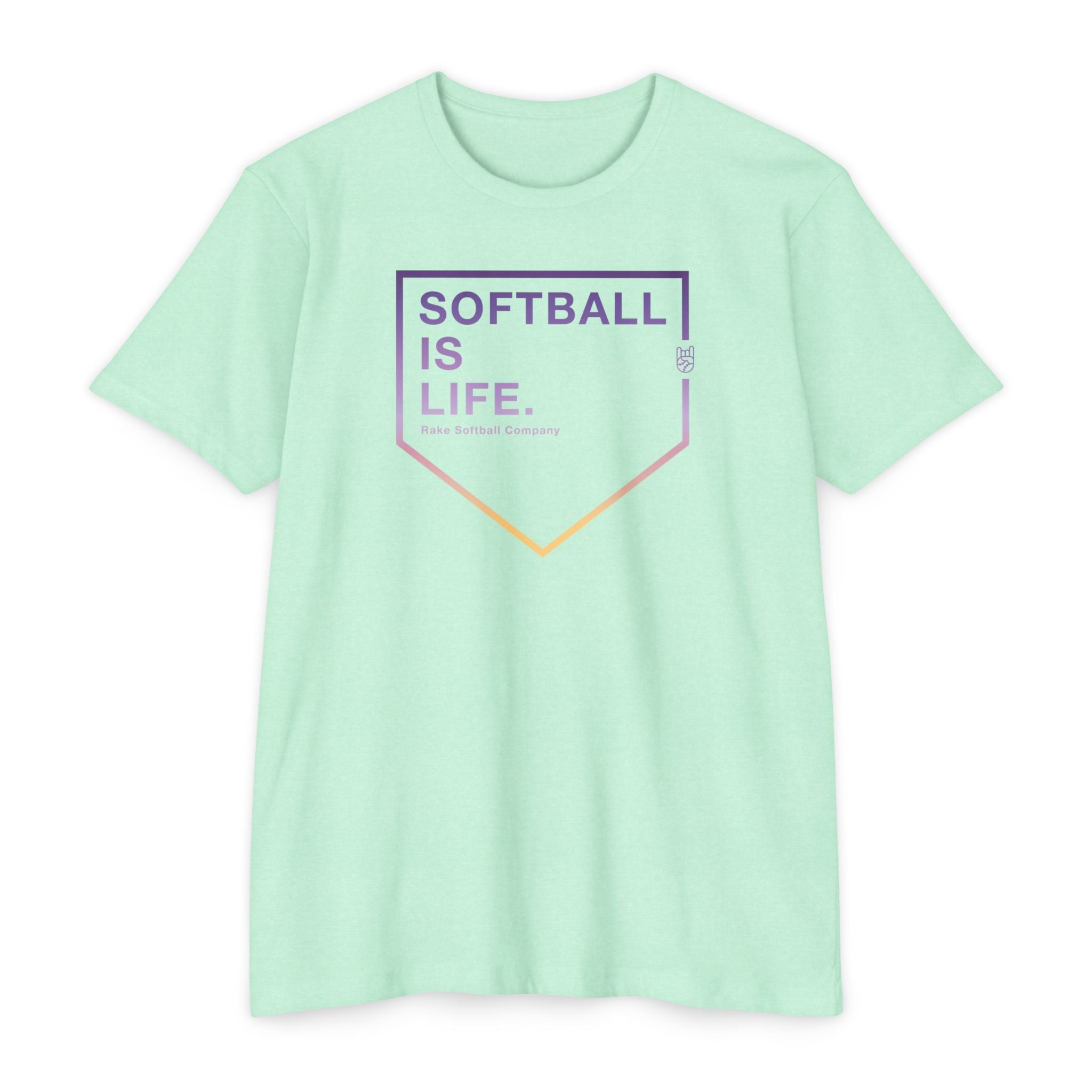 Softball Is Life Tee - Rake Baseball Company - RAKE BASEBALL | BASEBALL T-SHIRT | BASEBALL CLOTHING | GOOD VIBES ONLY
