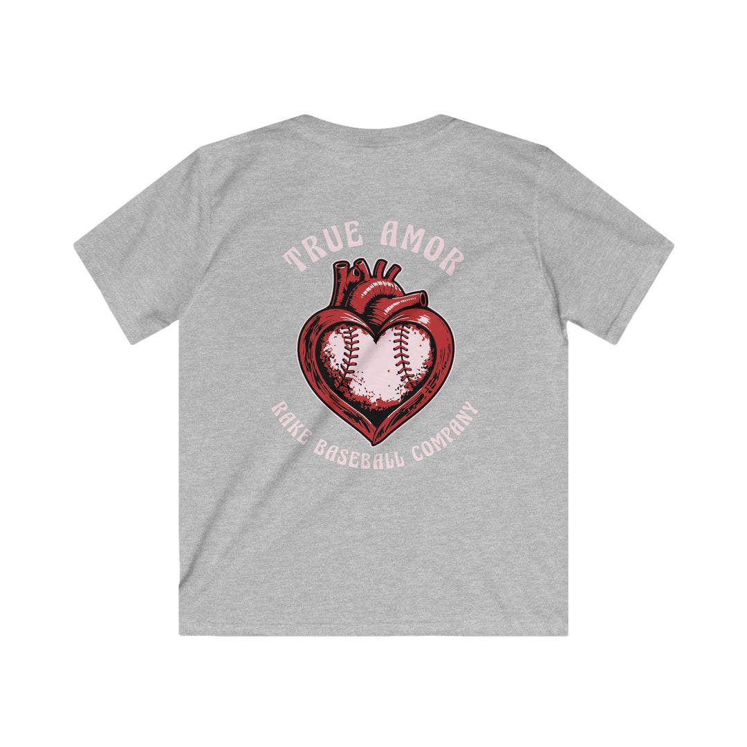 Kids True Amor Baseball Tee - Rake Baseball Company - RAKE BASEBALL | BASEBALL T-SHIRT | BASEBALL CLOTHING | GOOD VIBES ONLY