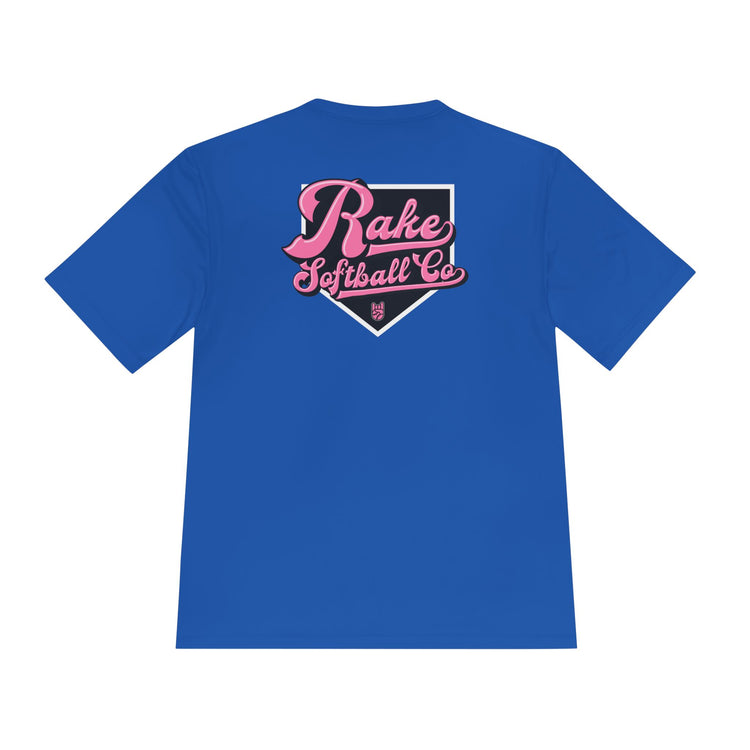 Rake Softball Co. Dry Fit Tee - Rake Baseball Company - RAKE BASEBALL | BASEBALL T-SHIRT | BASEBALL CLOTHING | GOOD VIBES ONLY