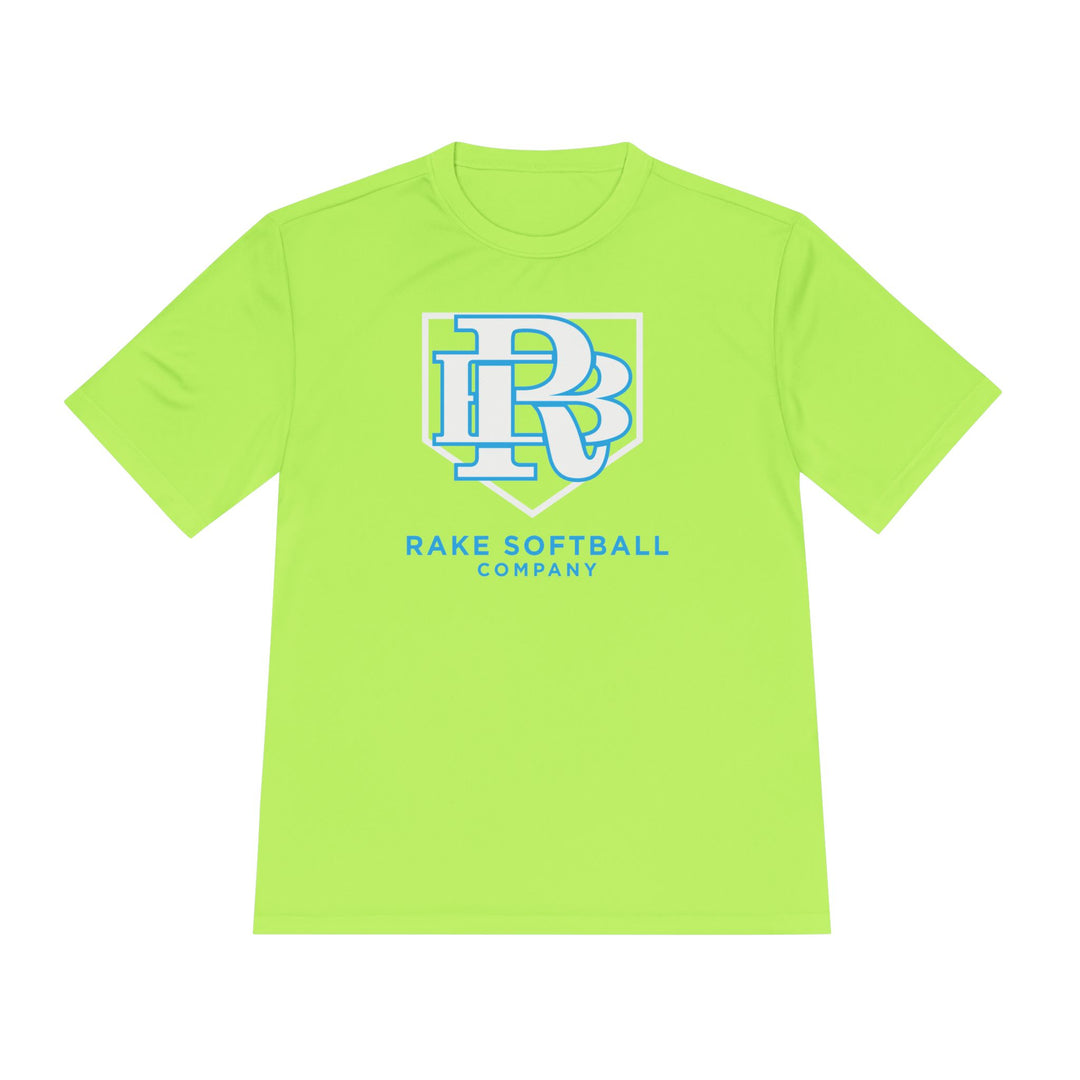 RB Homeplate Softball Dry Fit Tee - Rake Baseball Company - RAKE BASEBALL | BASEBALL T-SHIRT | BASEBALL CLOTHING | GOOD VIBES ONLY