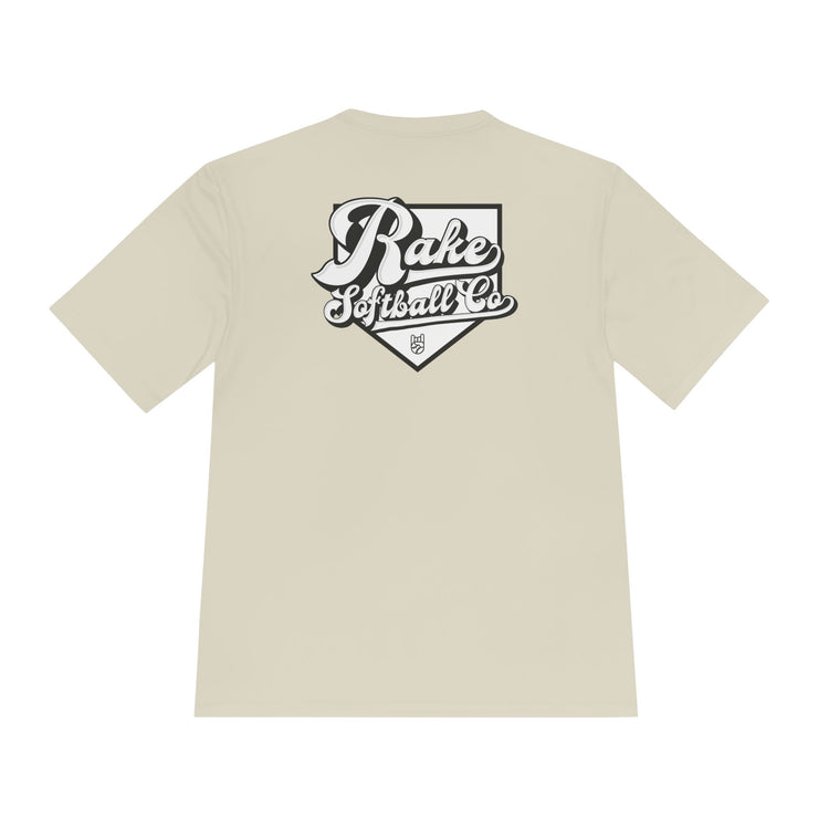 Rake Softball Co. Dry Fit Tee - Rake Baseball Company - RAKE BASEBALL | BASEBALL T-SHIRT | BASEBALL CLOTHING | GOOD VIBES ONLY