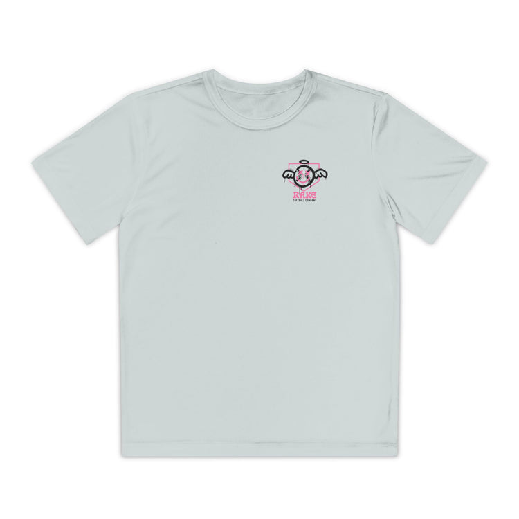 Kids She Angel Drip Softball Dry Fit Tee - Rake Baseball Company - RAKE BASEBALL | BASEBALL T-SHIRT | BASEBALL CLOTHING | GOOD VIBES ONLY