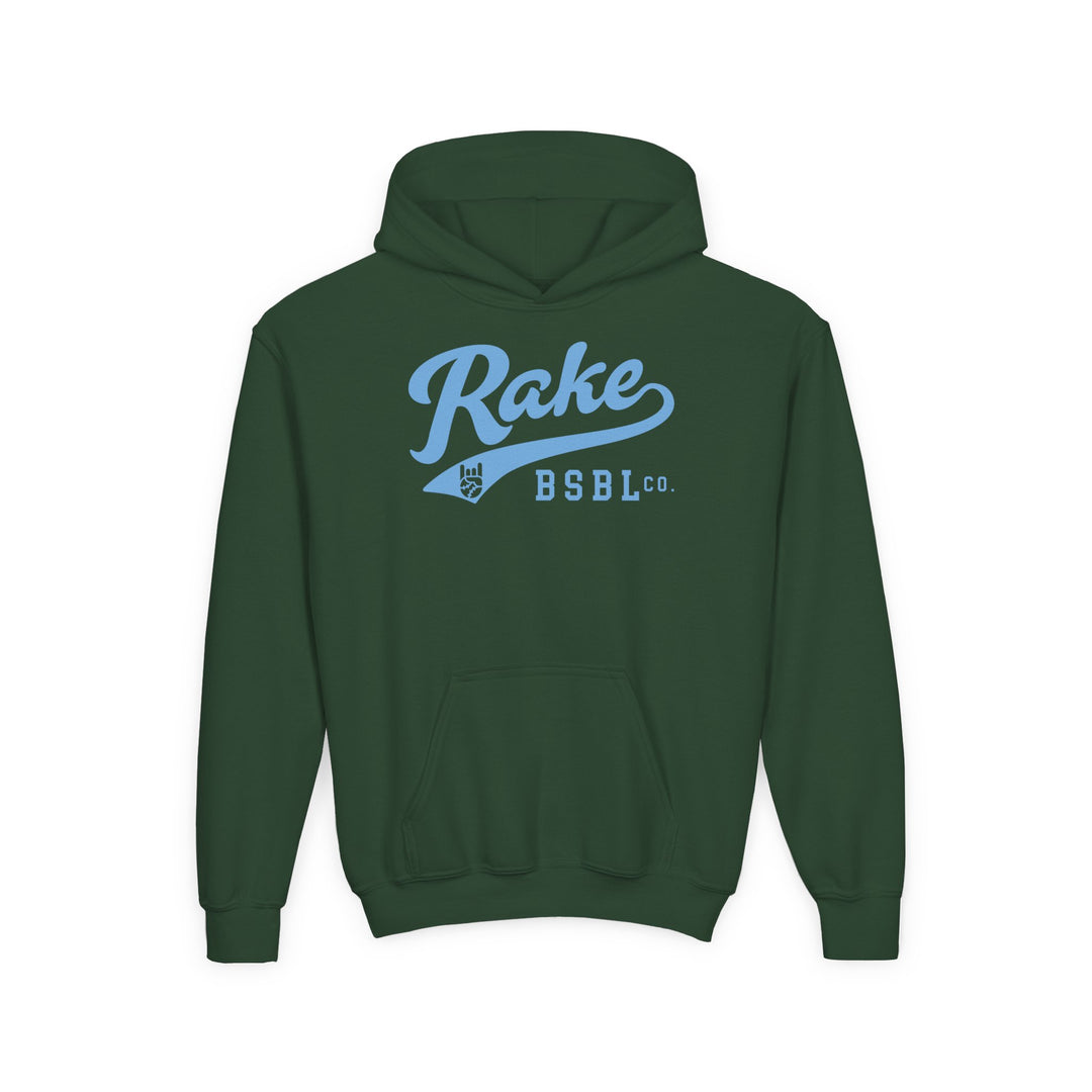 Kids Rake Script (Light Blue) Hoodie