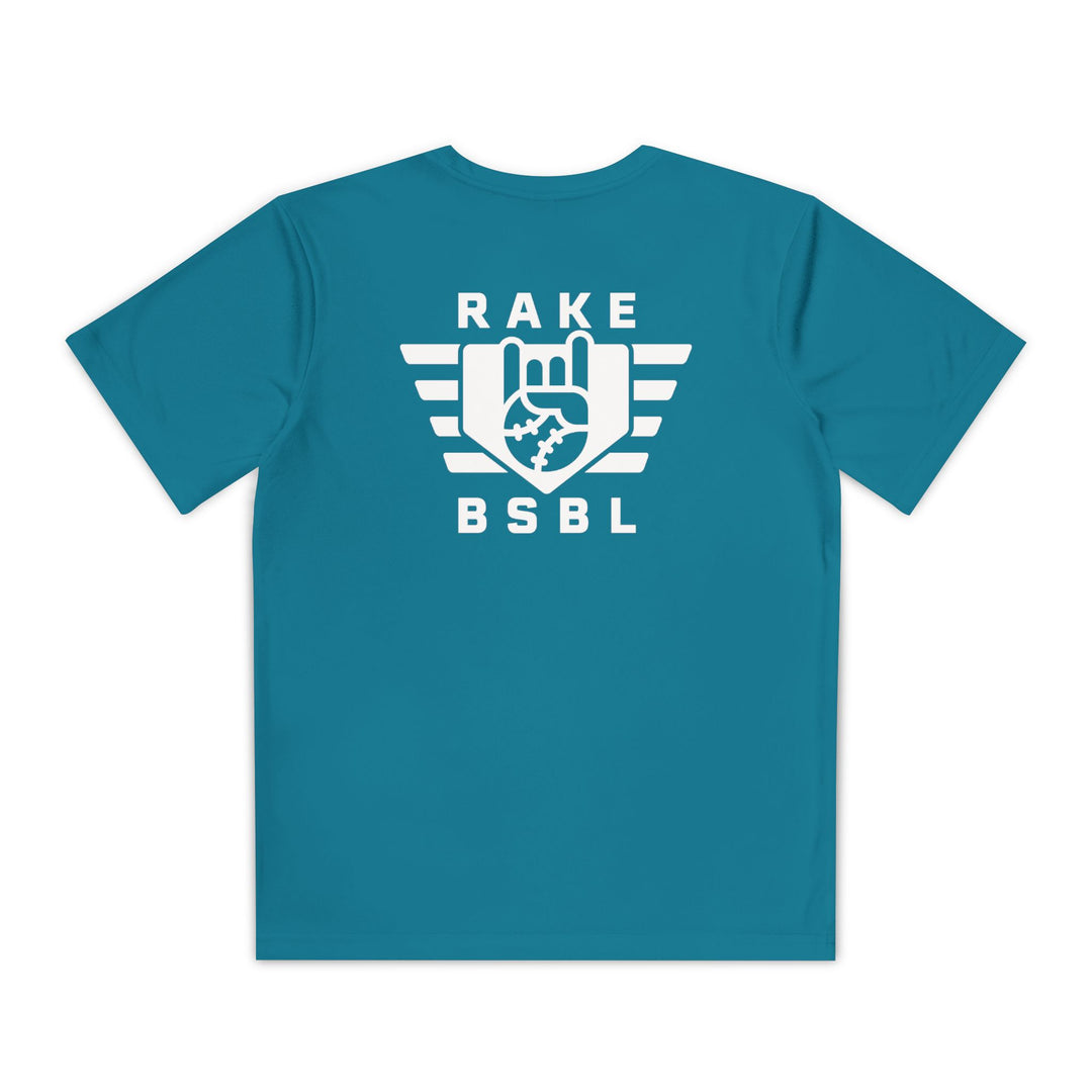 Kids Rake Flag Dry Fit Tee - Rake Baseball Company - RAKE BASEBALL | BASEBALL T-SHIRT | BASEBALL CLOTHING | GOOD VIBES ONLY