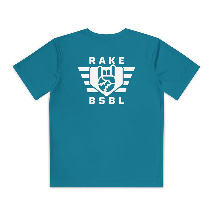 Kids Rake Flag Dry Fit Tee - Rake Baseball Company - RAKE BASEBALL | BASEBALL T-SHIRT | BASEBALL CLOTHING | GOOD VIBES ONLY
