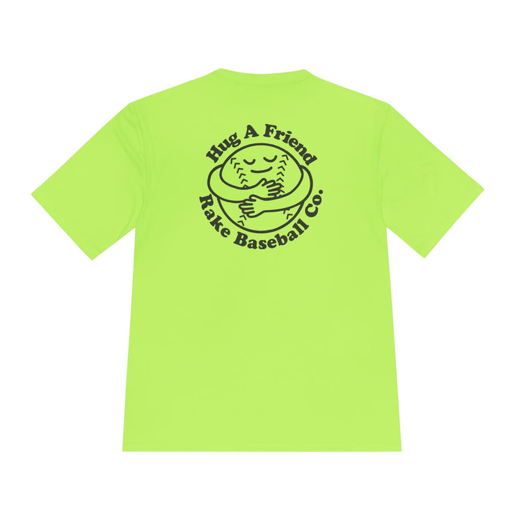 Hug A Friend Dry Fit Tee - Rake Baseball Company - RAKE BASEBALL | BASEBALL T-SHIRT | BASEBALL CLOTHING | GOOD VIBES ONLY