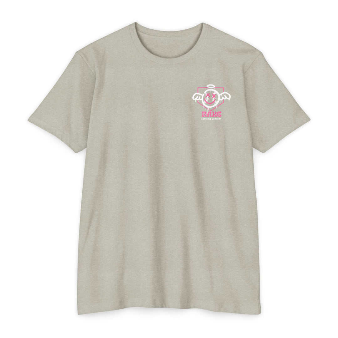 She Angel Drip Softball Tee - Rake Baseball Company - RAKE BASEBALL | BASEBALL T-SHIRT | BASEBALL CLOTHING | GOOD VIBES ONLY