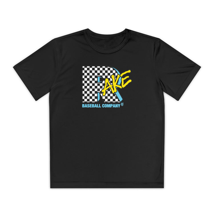 Kids Rake TV Dry Fit Tee - Rake Baseball Company - RAKE BASEBALL | BASEBALL T-SHIRT | BASEBALL CLOTHING | GOOD VIBES ONLY