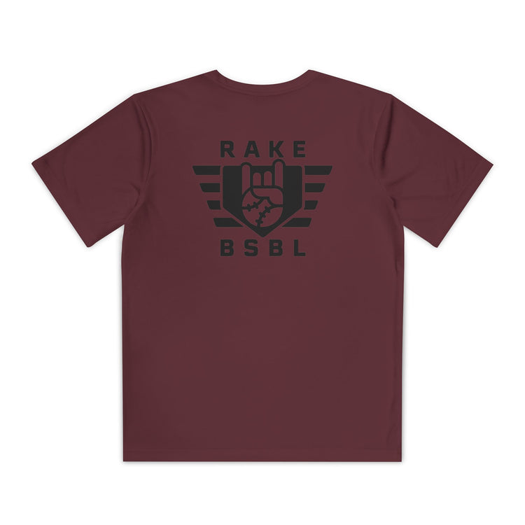 Kids Rake Flag Dry Fit Tee - Rake Baseball Company - RAKE BASEBALL | BASEBALL T-SHIRT | BASEBALL CLOTHING | GOOD VIBES ONLY