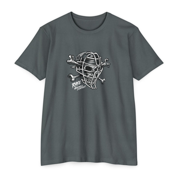 Skull & Bones Catching Tee - Rake Baseball Company - RAKE BASEBALL | BASEBALL T-SHIRT | BASEBALL CLOTHING | GOOD VIBES ONLY