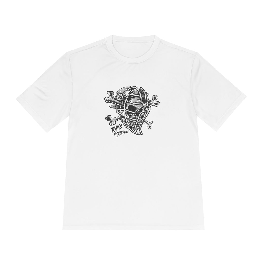 Skull & Bones Catching Dry Fit Tee - Rake Baseball Company - RAKE BASEBALL | BASEBALL T-SHIRT | BASEBALL CLOTHING | GOOD VIBES ONLY