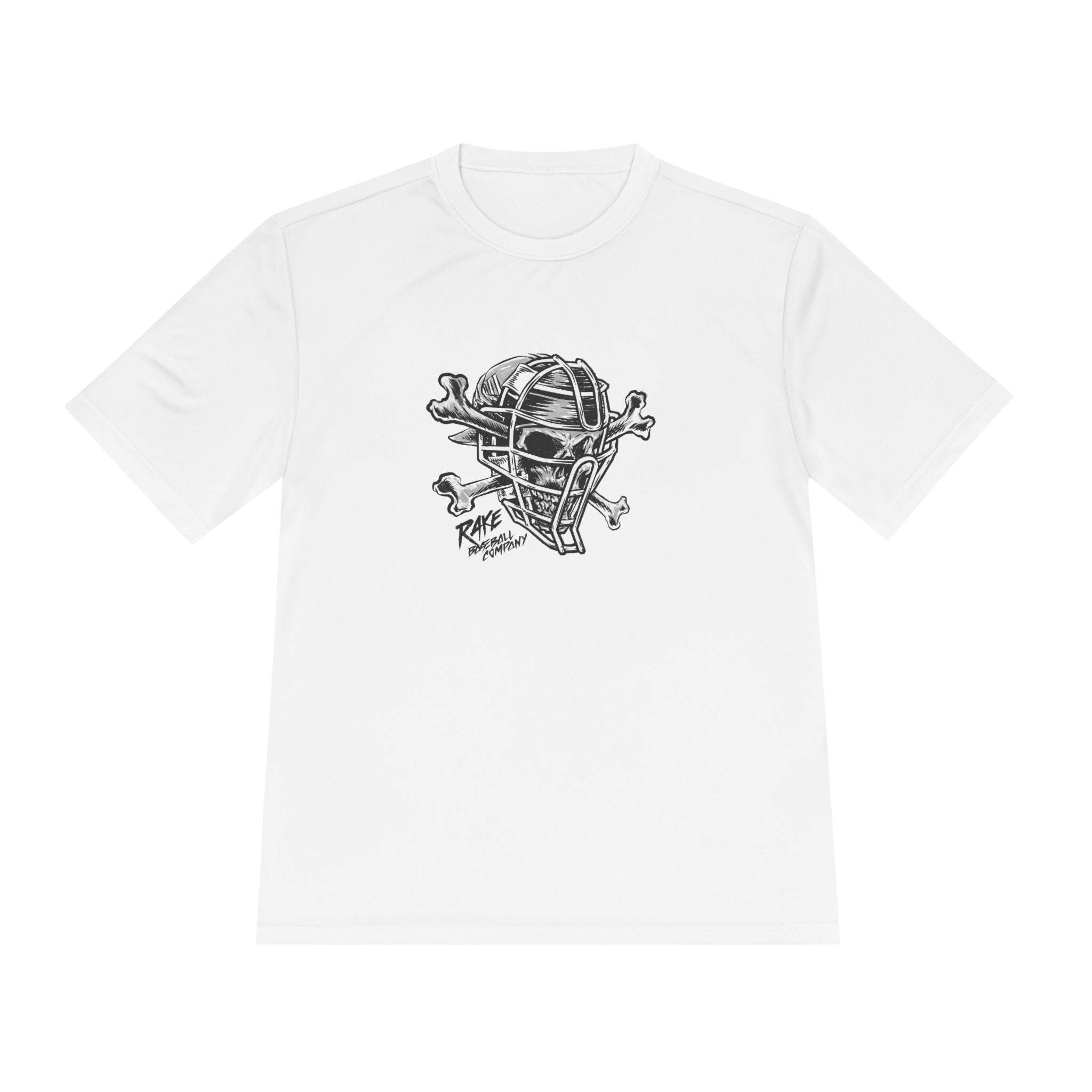 Skull & Bones Catching Dry Fit Tee - Rake Baseball Company - RAKE BASEBALL | BASEBALL T-SHIRT | BASEBALL CLOTHING | GOOD VIBES ONLY