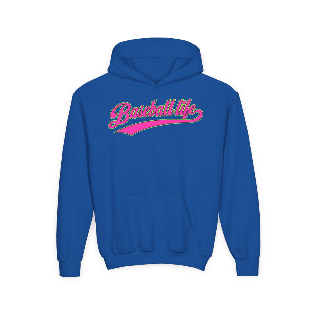 Kids Baseball Life Pink Edition Hoodie