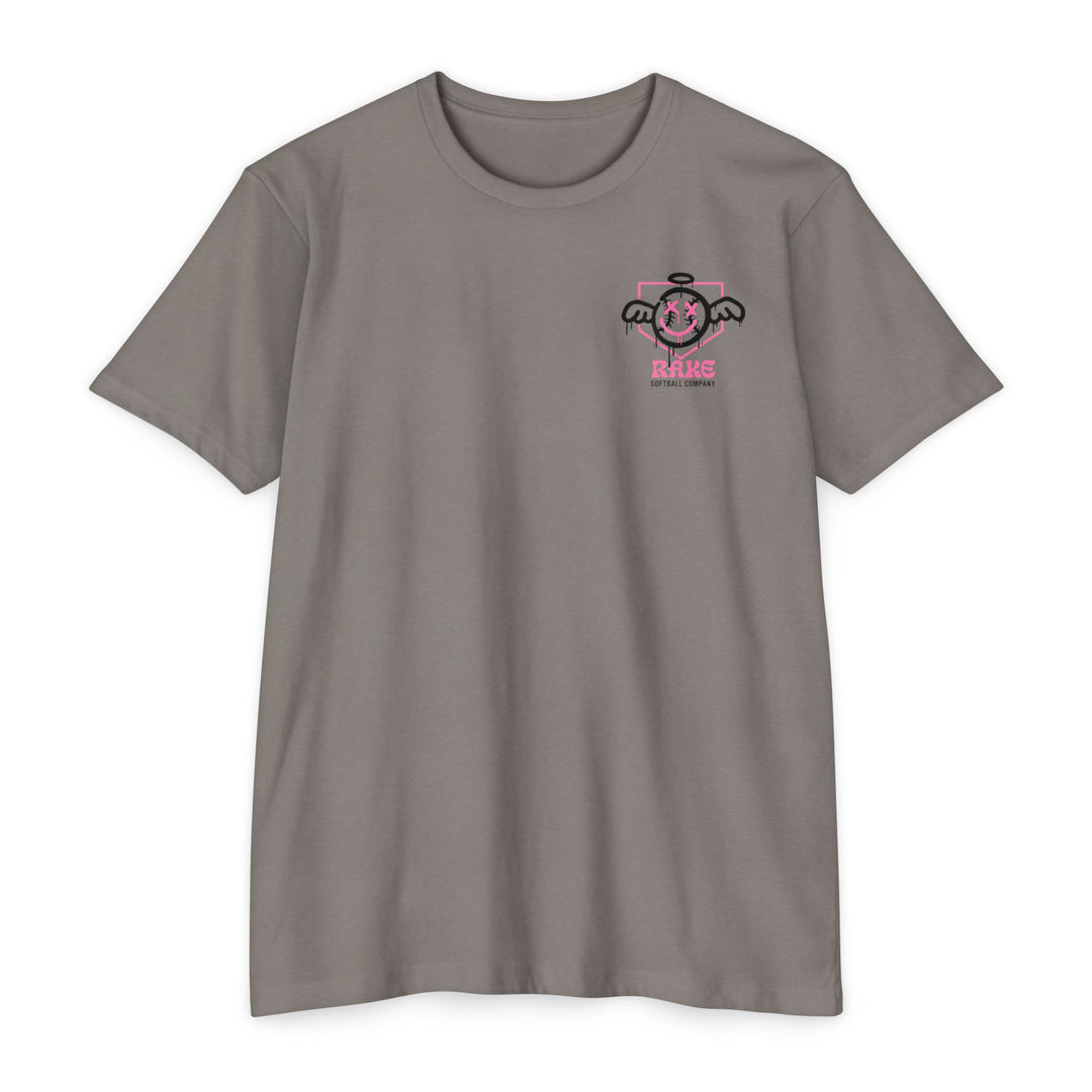 She Angel Drip Softball Tee - Rake Baseball Company - RAKE BASEBALL | BASEBALL T-SHIRT | BASEBALL CLOTHING | GOOD VIBES ONLY