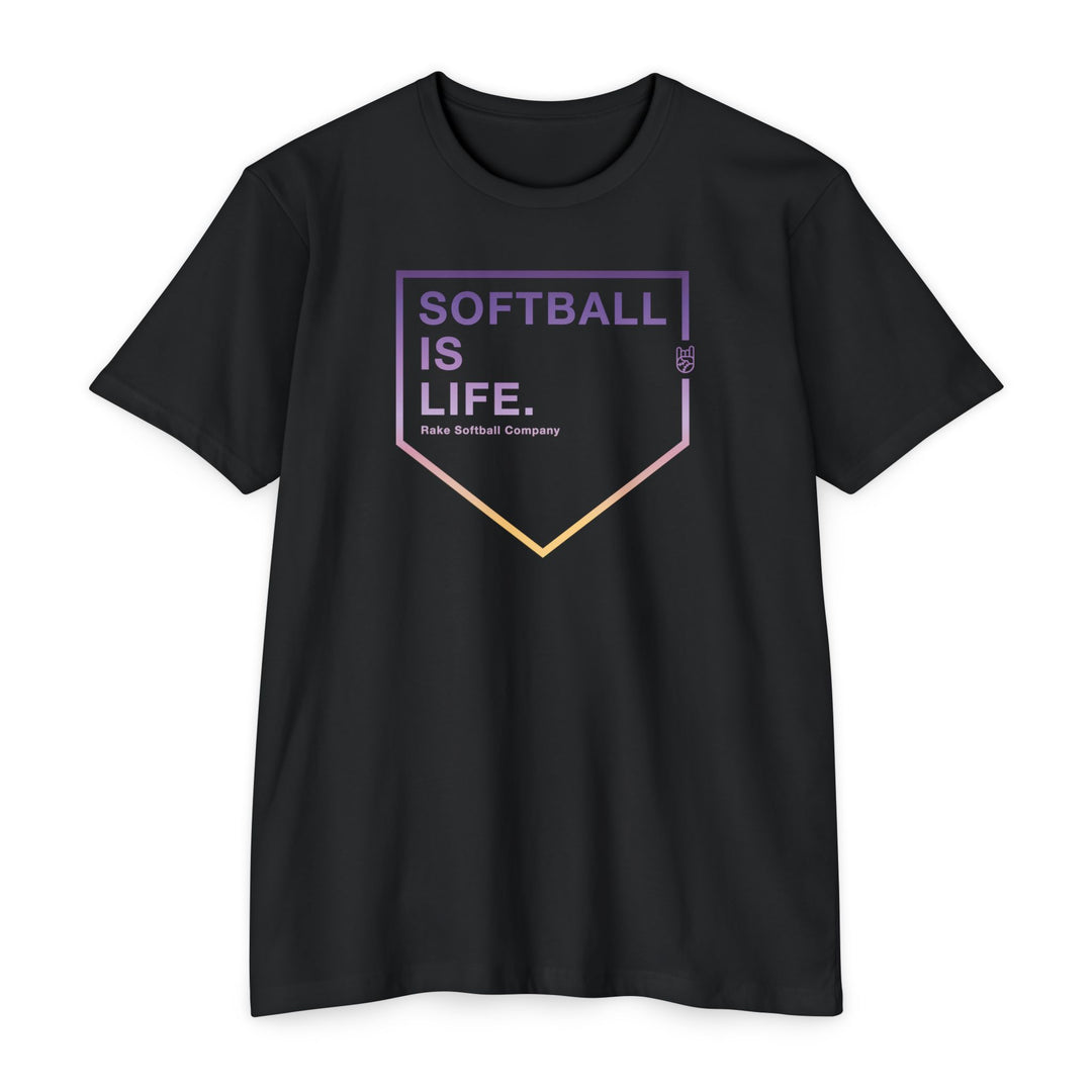 Softball Is Life Tee - Rake Baseball Company - RAKE BASEBALL | BASEBALL T-SHIRT | BASEBALL CLOTHING | GOOD VIBES ONLY