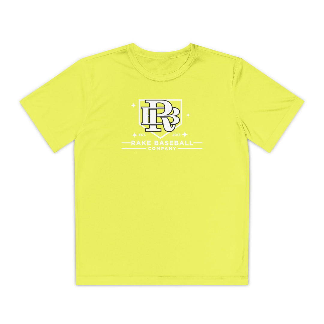 Kids Rake Baseball Homeplate Tee Dry Fit Tee - Rake Baseball Company - RAKE BASEBALL | BASEBALL T-SHIRT | BASEBALL CLOTHING | GOOD VIBES ONLY