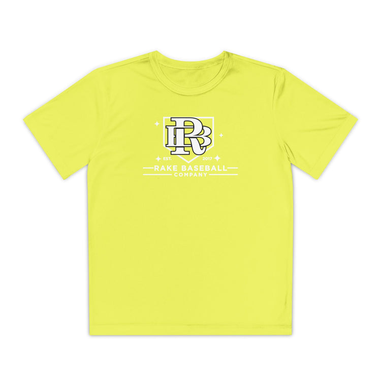 Kids Rake Baseball Homeplate Tee Dry Fit Tee - Rake Baseball Company - RAKE BASEBALL | BASEBALL T-SHIRT | BASEBALL CLOTHING | GOOD VIBES ONLY