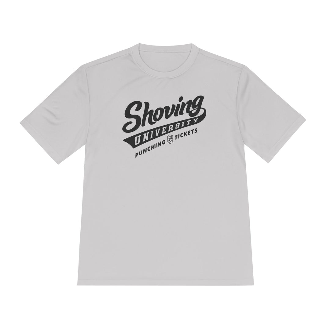 Shoving University Dry Fit Tee - Rake Baseball Company - RAKE BASEBALL | BASEBALL T-SHIRT | BASEBALL CLOTHING | GOOD VIBES ONLY