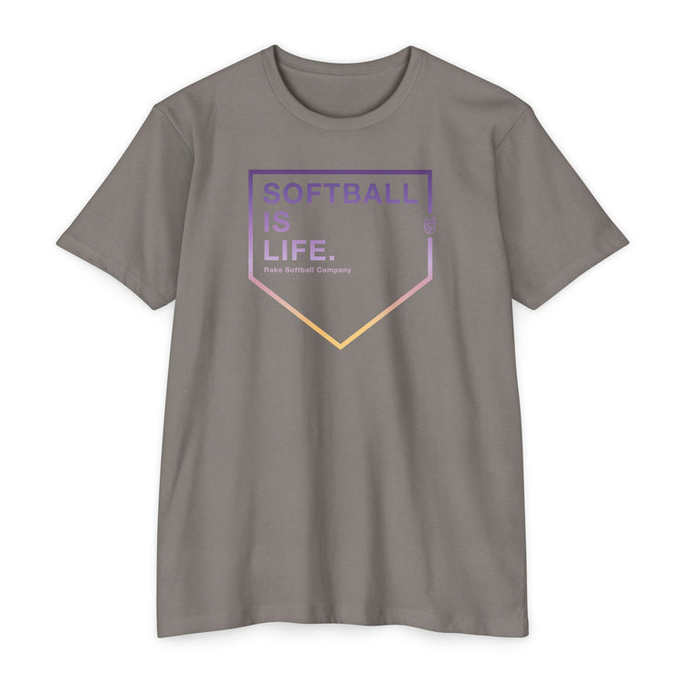 Softball Is Life Tee - Rake Baseball Company - RAKE BASEBALL | BASEBALL T-SHIRT | BASEBALL CLOTHING | GOOD VIBES ONLY
