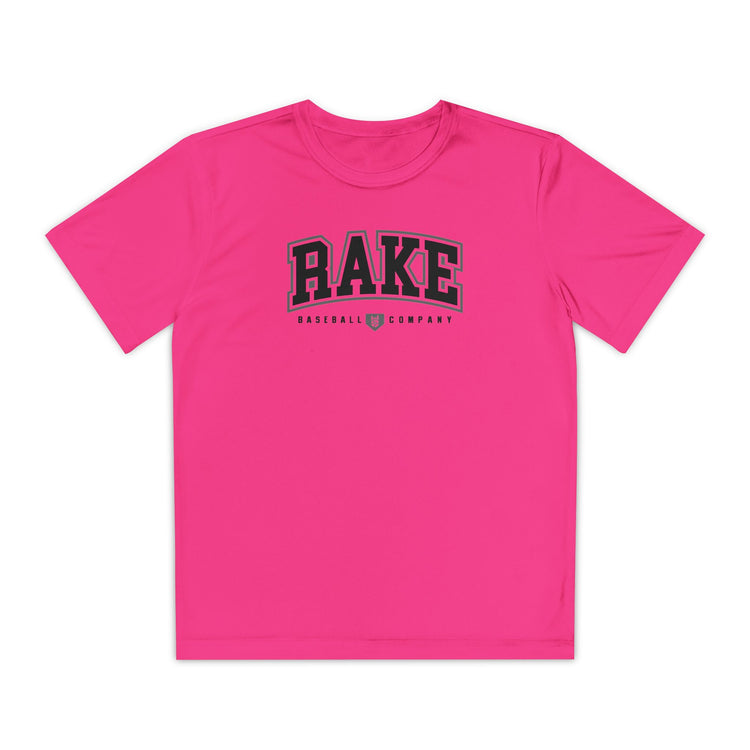 Kids Rake Collegiate Dry Fit Tee - Rake Baseball Company - RAKE BASEBALL | BASEBALL T-SHIRT | BASEBALL CLOTHING | GOOD VIBES ONLY