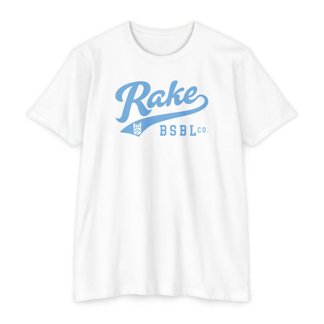 Rake Light Blue Script Tee