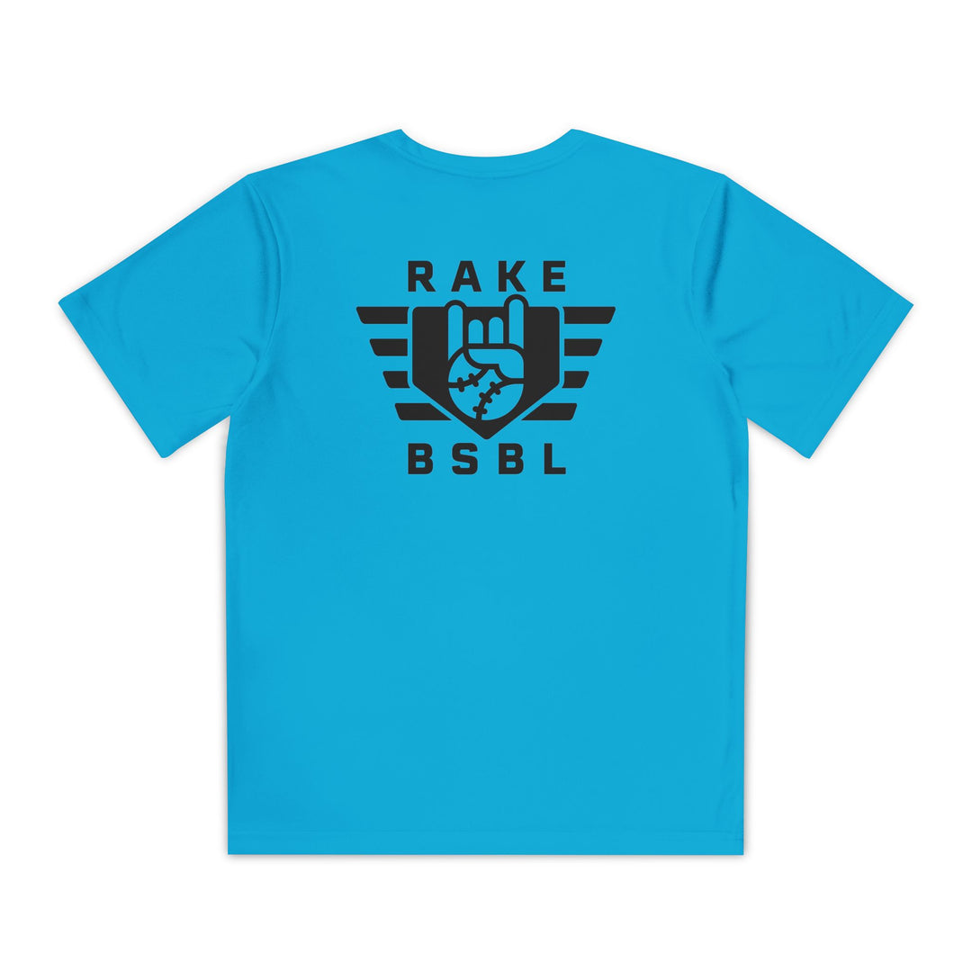 Kids Rake Flag Dry Fit Tee - Rake Baseball Company - RAKE BASEBALL | BASEBALL T-SHIRT | BASEBALL CLOTHING | GOOD VIBES ONLY