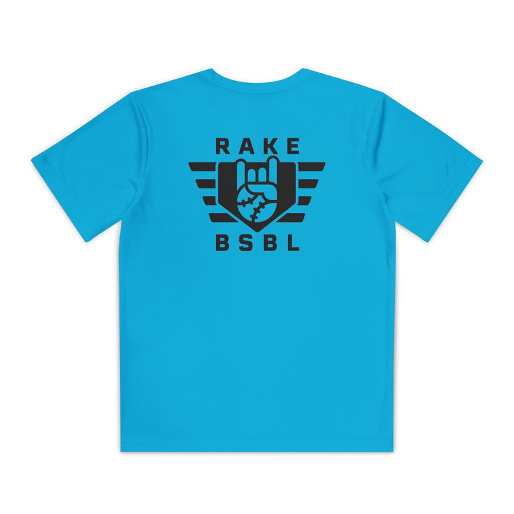 Kids Rake Flag Dry Fit Tee - Rake Baseball Company - RAKE BASEBALL | BASEBALL T-SHIRT | BASEBALL CLOTHING | GOOD VIBES ONLY