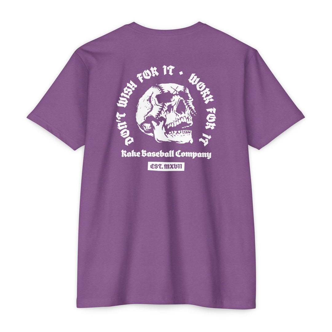Skull Work For It Tee - Rake Baseball Company - RAKE BASEBALL | BASEBALL T-SHIRT | BASEBALL CLOTHING | GOOD VIBES ONLY