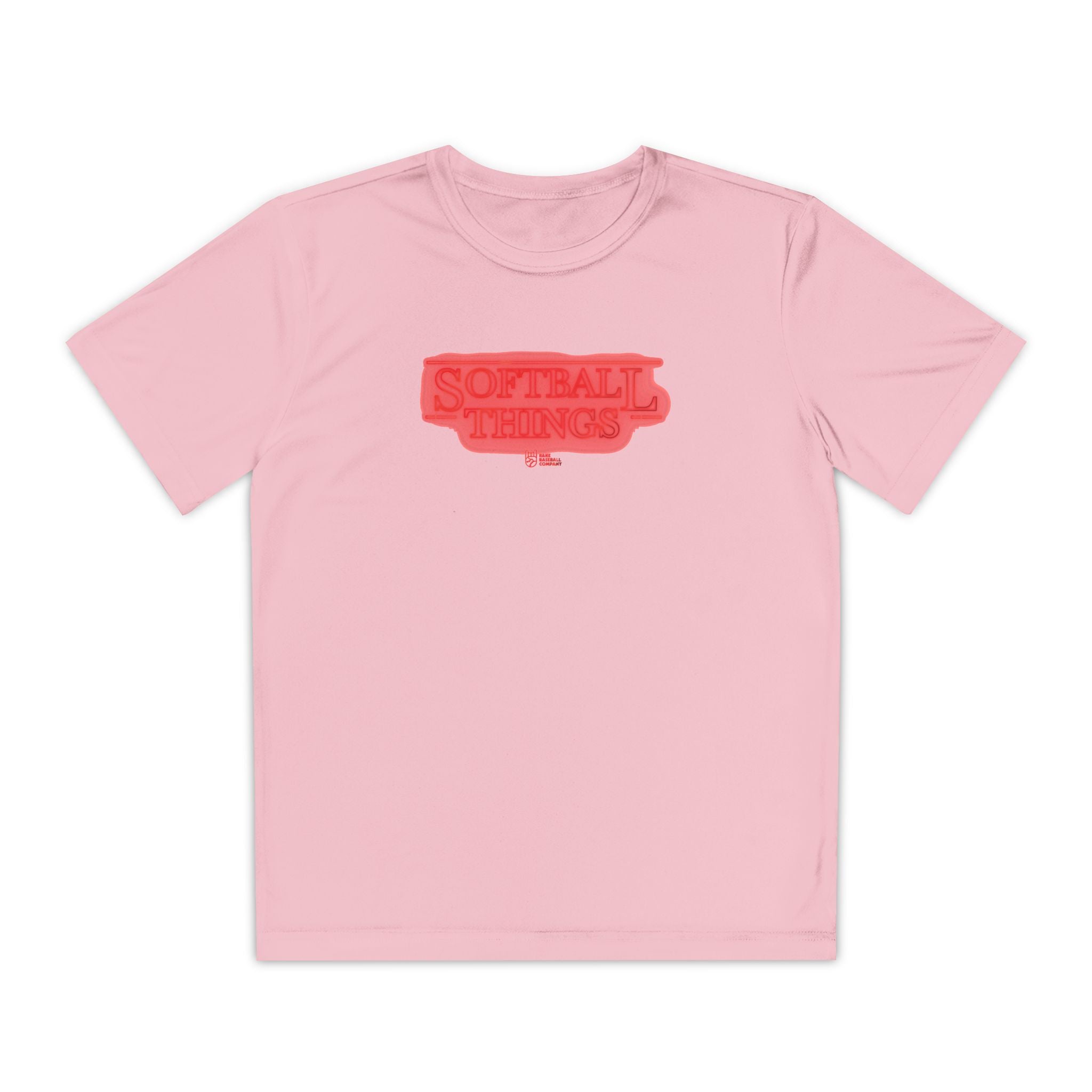 Kids Softball Things Dry Fit Tee - Rake Baseball Company - RAKE BASEBALL | BASEBALL T-SHIRT | BASEBALL CLOTHING | GOOD VIBES ONLY