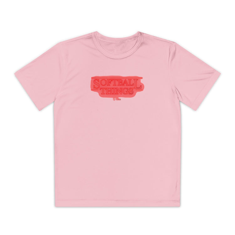 Kids Softball Things Dry Fit Tee - Rake Baseball Company - RAKE BASEBALL | BASEBALL T-SHIRT | BASEBALL CLOTHING | GOOD VIBES ONLY