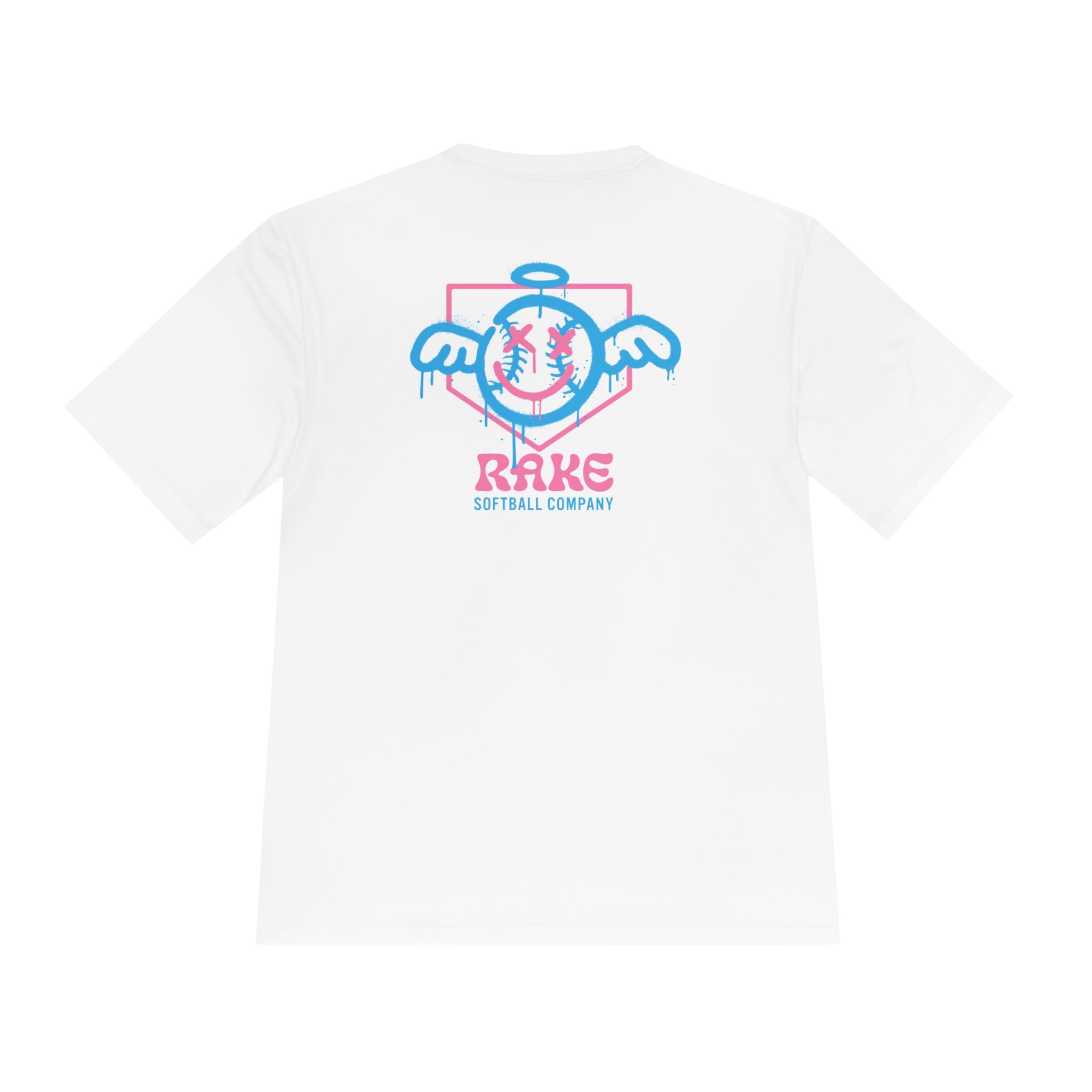She Angel Drip Softball Dry Fit Tee - Rake Baseball Company - RAKE BASEBALL | BASEBALL T-SHIRT | BASEBALL CLOTHING | GOOD VIBES ONLY