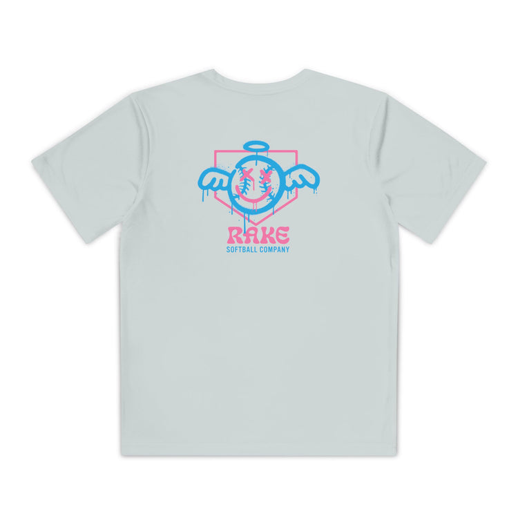 Kids She Angel Drip Softball Dry Fit Tee - Rake Baseball Company - RAKE BASEBALL | BASEBALL T-SHIRT | BASEBALL CLOTHING | GOOD VIBES ONLY