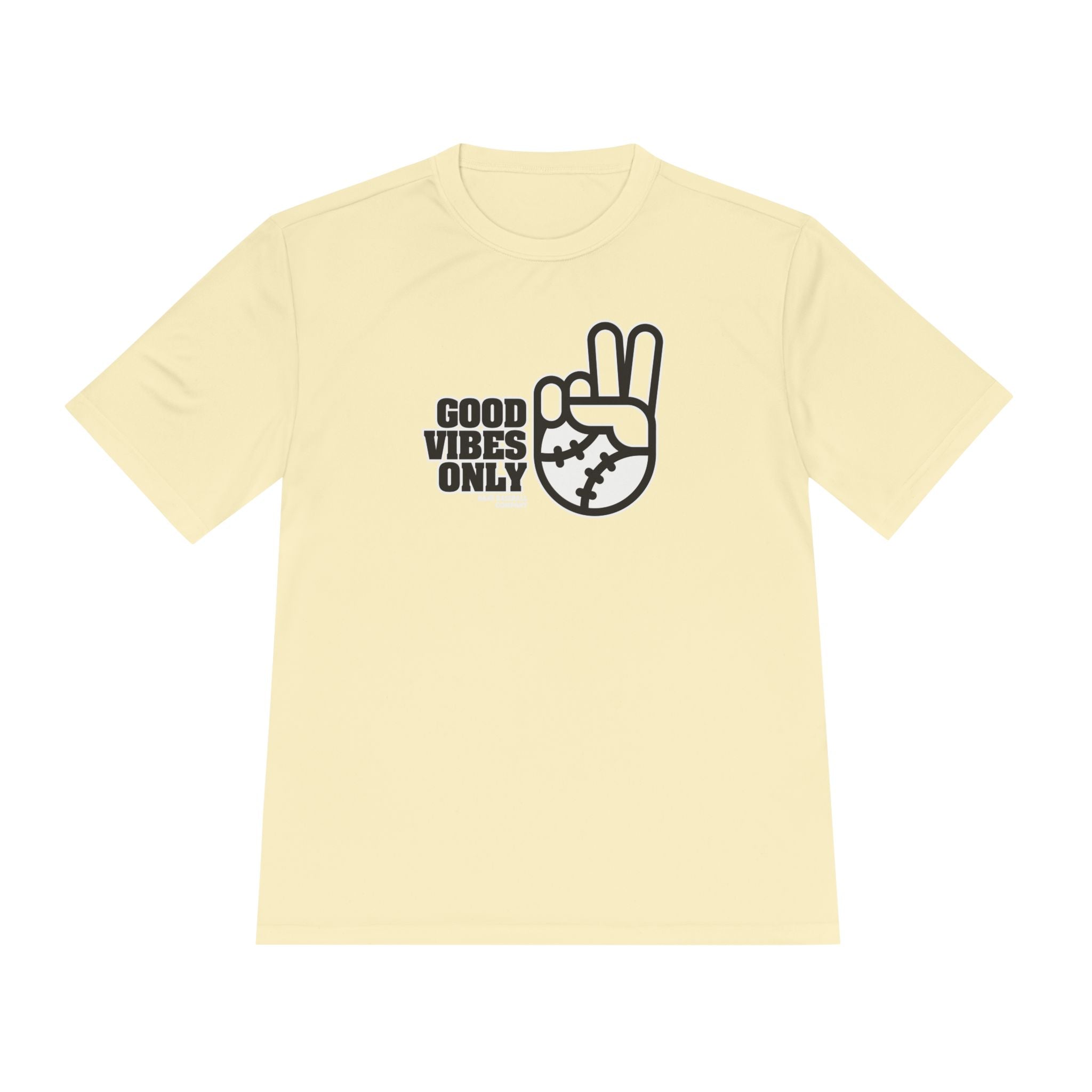 Good Vibes Only Dry Fit Tee - Rake Baseball Company - RAKE BASEBALL | BASEBALL T-SHIRT | BASEBALL CLOTHING | GOOD VIBES ONLY