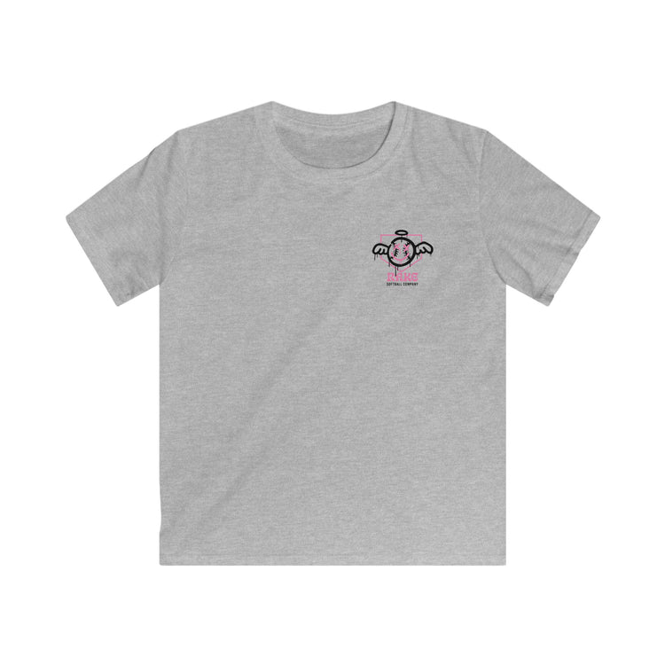 Kids She Angel Drip Softball Tee - Rake Baseball Company - RAKE BASEBALL | BASEBALL T-SHIRT | BASEBALL CLOTHING | GOOD VIBES ONLY