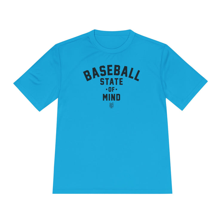 Baseball State Of Mind Dry Fit Tee - Rake Baseball Company - RAKE BASEBALL | BASEBALL T-SHIRT | BASEBALL CLOTHING | GOOD VIBES ONLY