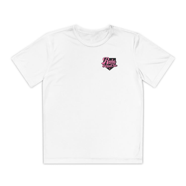 Kids Rake Softball Co. Dry Fit Tee - Rake Baseball Company - RAKE BASEBALL | BASEBALL T-SHIRT | BASEBALL CLOTHING | GOOD VIBES ONLY