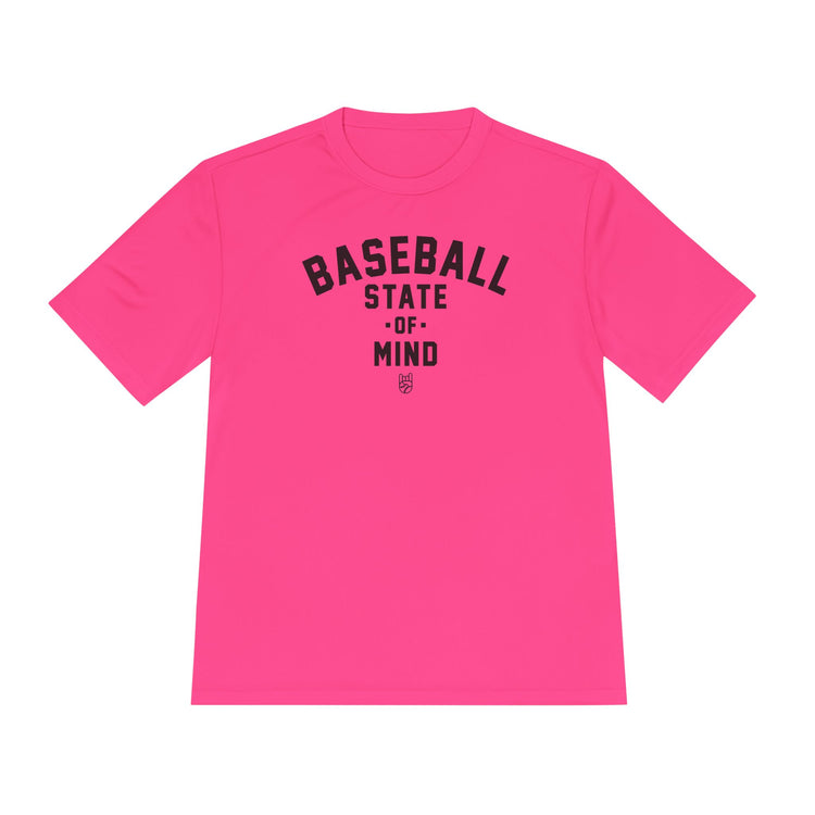 Baseball State Of Mind Dry Fit Tee - Rake Baseball Company - RAKE BASEBALL | BASEBALL T-SHIRT | BASEBALL CLOTHING | GOOD VIBES ONLY