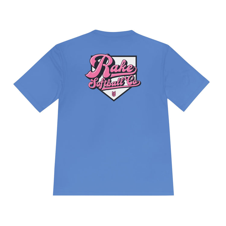 Rake Softball Co. Dry Fit Tee - Rake Baseball Company - RAKE BASEBALL | BASEBALL T-SHIRT | BASEBALL CLOTHING | GOOD VIBES ONLY