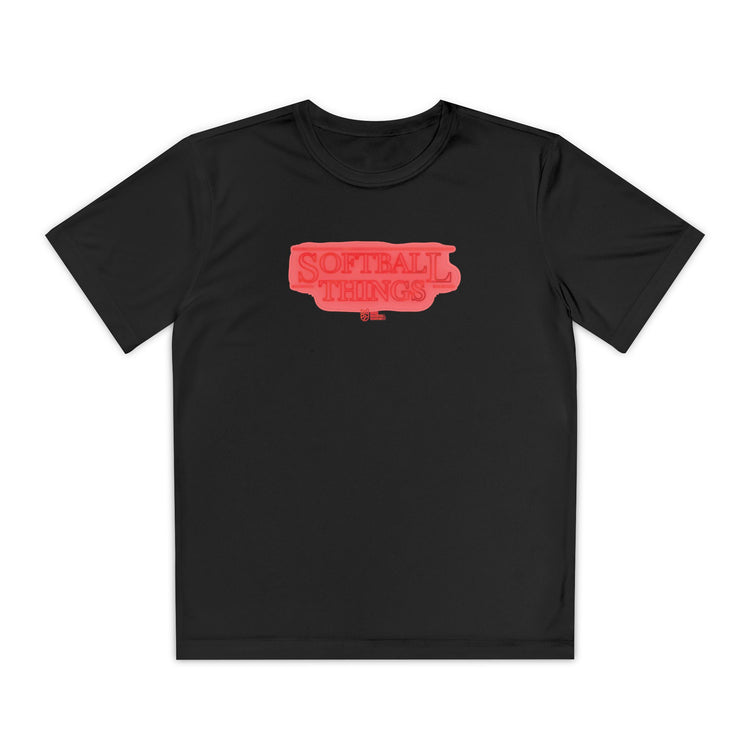 Kids Softball Things Dry Fit Tee - Rake Baseball Company - RAKE BASEBALL | BASEBALL T-SHIRT | BASEBALL CLOTHING | GOOD VIBES ONLY