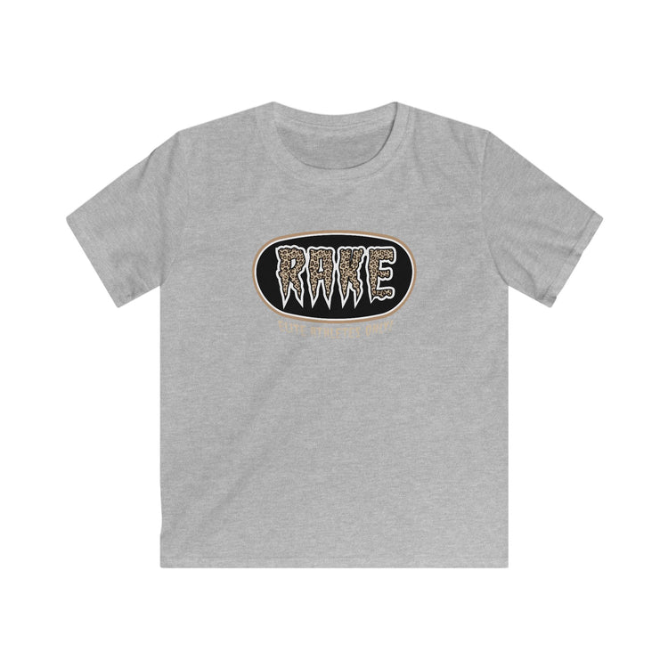 Kids Rake Cheetah Softball Company Tee - Rake Baseball Company - RAKE BASEBALL | BASEBALL T-SHIRT | BASEBALL CLOTHING | GOOD VIBES ONLY