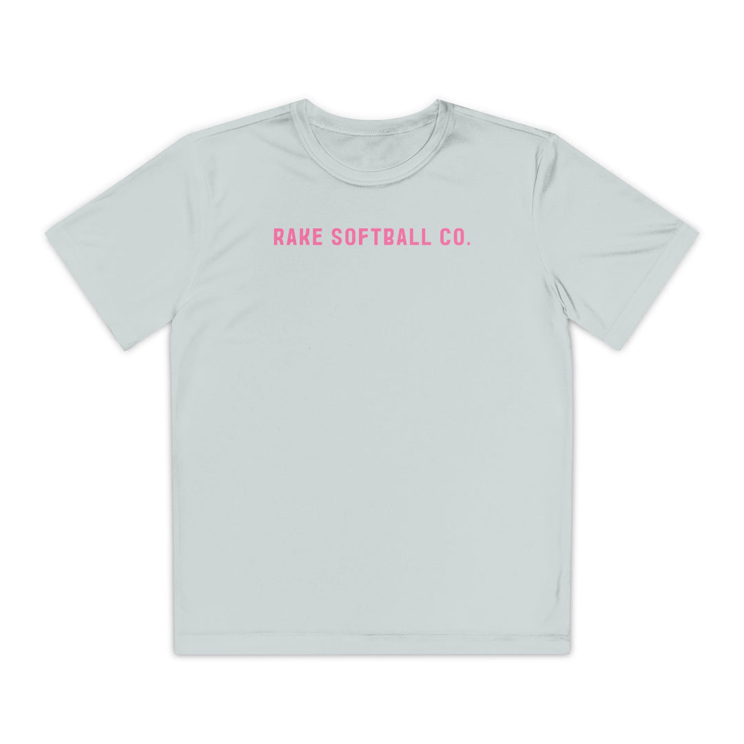 Kids Rake Softball Company Dry Fit Tee - Rake Baseball Company - RAKE BASEBALL | BASEBALL T-SHIRT | BASEBALL CLOTHING | GOOD VIBES ONLY