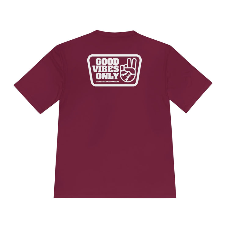 Good Vibes Only Box Dry Dit Tee - Rake Baseball Company - RAKE BASEBALL | BASEBALL T-SHIRT | BASEBALL CLOTHING | GOOD VIBES ONLY