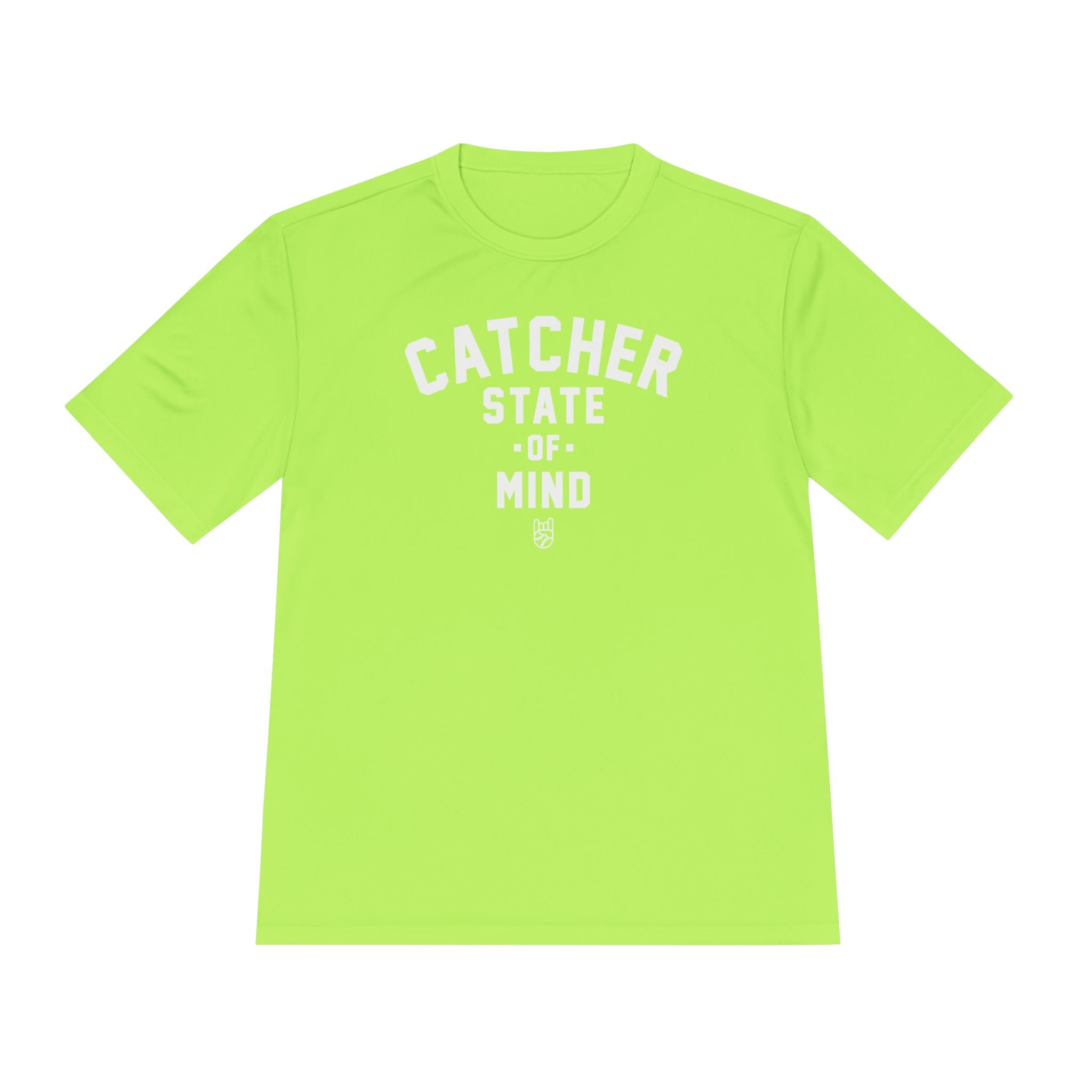 Catcher State Of Mind Dry Fit Tee - Rake Baseball Company - RAKE BASEBALL | BASEBALL T-SHIRT | BASEBALL CLOTHING | GOOD VIBES ONLY
